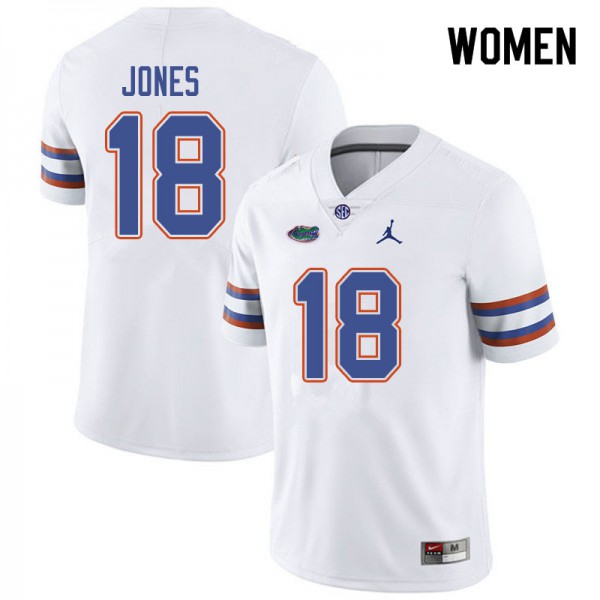Jordan Brand Women #18 Jalon Jones Florida Gators College Football Jersey White